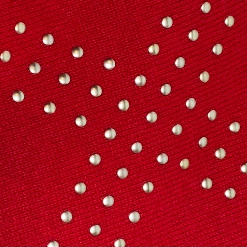Tommy Hilfiger red and gold studded v-neck sweater size M - Picture 12 of 16